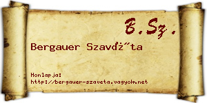 Bergauer Szavéta névjegykártya